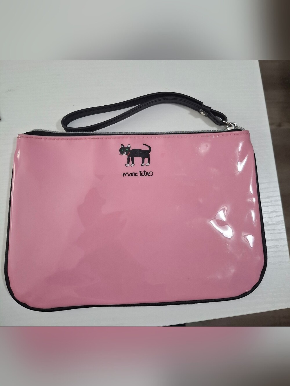 Marc Tetro Pink Cat Wristlet Pouch & Dog Zip Wallet Set EUC - Picture 3 of 6